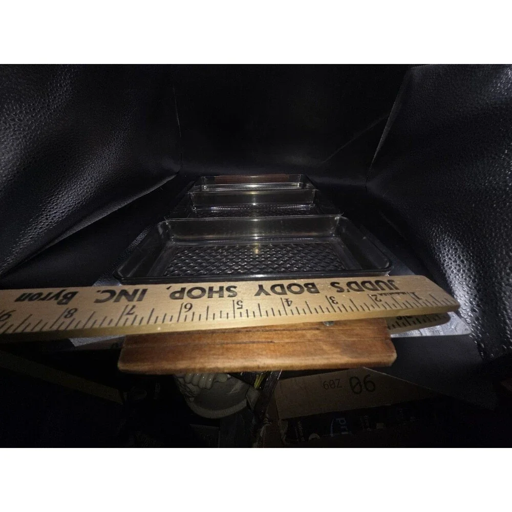 Vintage  Kromex  MCM  Party Platter Appetizer Tray Removable Trays Teak Wood